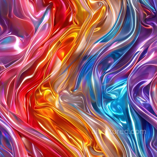 Seamless 3D PBR Texture of Vibrant Glossy Silk-Like Flowing Fabric texture preview