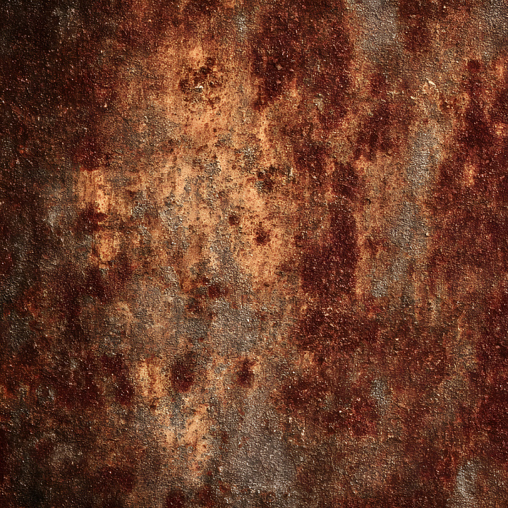 Rusted Metal with Cracks, Holes, and Corroded Surface seamless PBR texture preview