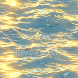 seamless Seamless 3D PBR Water Texture Featuring Reflective Rippling Surface with Golden Highlights texture 8k free download PBR