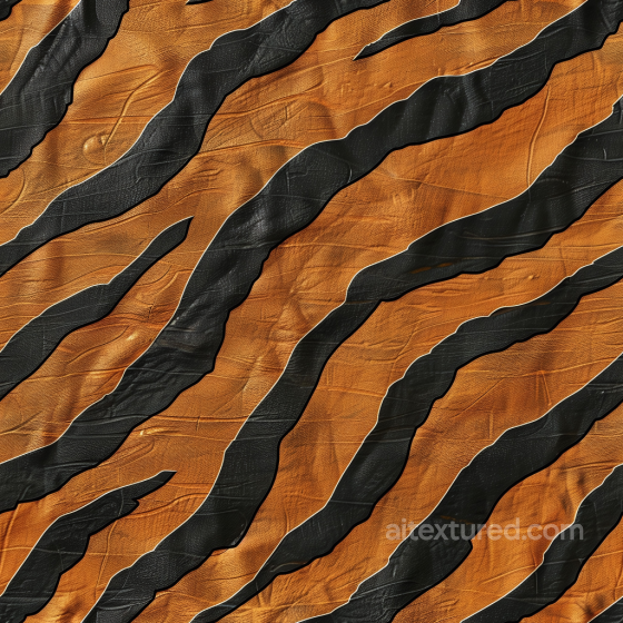 Tiger-Striped Leather Texture with Textured Grain and Matte Finish Leather texture preview