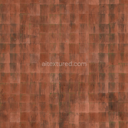 Roof Tiles Seamless Pbr Texture Red Weathered Tileable