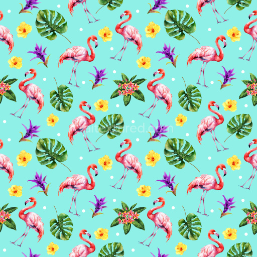 Pattern Bundle - Seamless 3D PBR Texture with Tropical Flamingo and Botanical Motifs texture preview