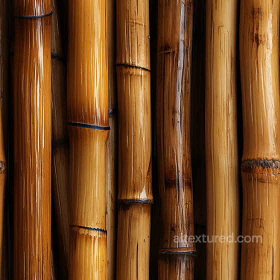 Glossy Polished Bamboo Culms Seamless Texture with Natural Knots Bamboo texture preview