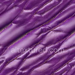 seamless Seamless 3D PBR Texture of Smooth Glossy Purple Quilted Leather with Detailed Stitching texture 8k free download PBR