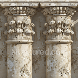 seamless Seamless 3D Weathered Marble Stone PBR Texture with Ornate Carving Detail texture 8k free download PBR