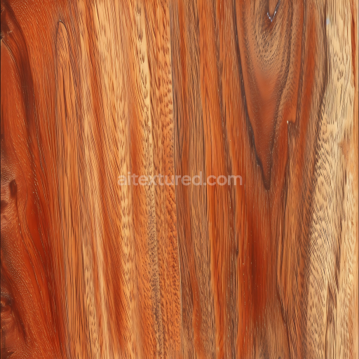 Seamless 3D PBR Texture of Polished Exotic Wood Panels with Rich Grain Variation