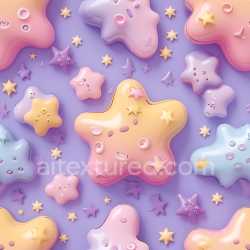 seamless Seamless 3D Inflated PBR Texture of Glossy Colorful Star-Shaped Vinyl Padding texture 8k free download PBR