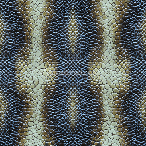 Seamless 3D reptilian skin PBR texture with intricate scale pattern and natural color transitions