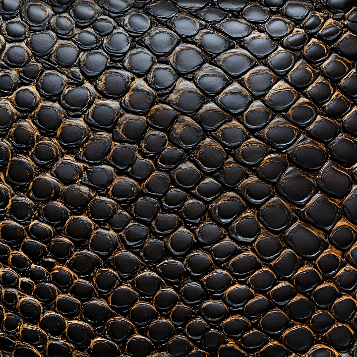 Of Black Reptilian Skin With Glossy Scales And Natural Wear seamless PBR texture preview