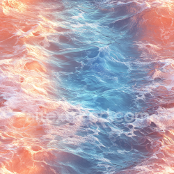 seamless Seamless 3D PBR Ocean Surface Texture Featuring Dynamic Waves and Golden Sunset Illumination texture 8k free download PBR