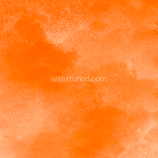 Seamless 3D PBR Texture: Vibrant Orange Watercolor with Soft Organic Blends