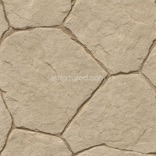 Seamless 3d texture pbr 8k carved flagstone surface for decorative outdoor paving