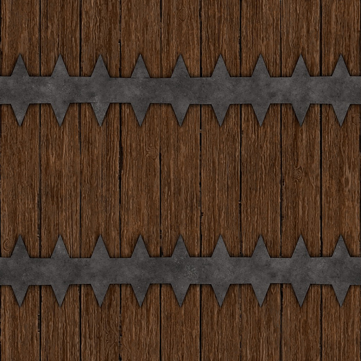 Archviz Castle Door Gate Medieval Metal Metallic Wood seamless PBR texture preview