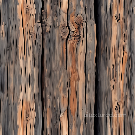 Weathered Rustic Wood Planks Seamless Texture with Knots and Cracks Wood texture preview