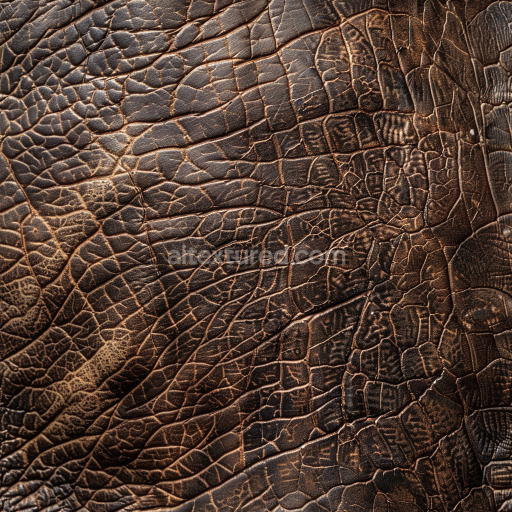 Seamless 3D PBR cracked vintage brown leather texture with rugged grain