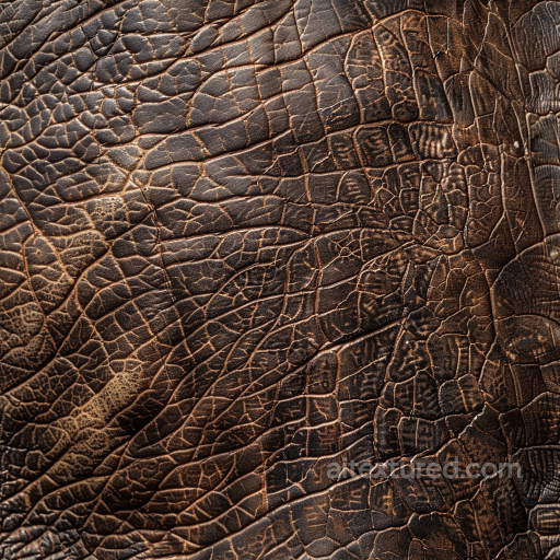 Cracked Vintage Brown Leather Texture With Rugged Grain seamless Leather PBR texture