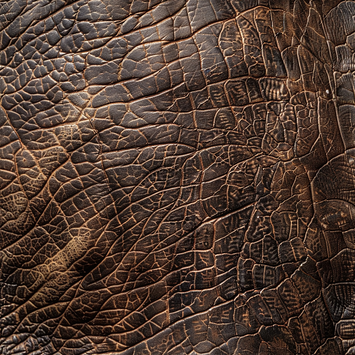 Cracked Vintage Brown Leather With Rugged Grain seamless PBR texture preview