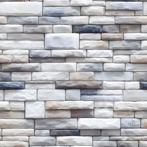 Cracked White and Gray Brick Wall Seamless Texture with Realistic Gaps and Rough Surfaces seamless Brick PBR texture