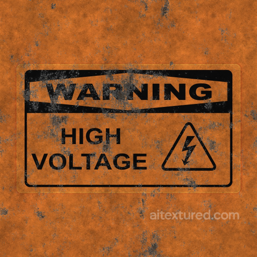 Archviz Danger High Metal Metallic Sign Substance - Seamless PBR Texture seamless Metal PBR texture