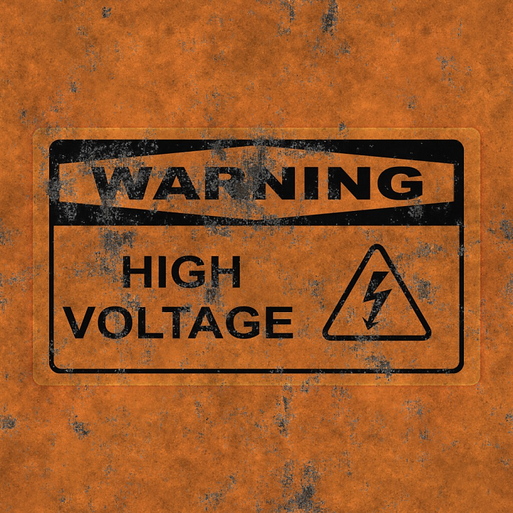 Archviz Danger High Metal Metallic Sign Substance seamless PBR texture preview