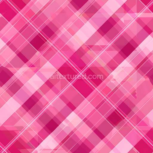 Seamless 3D Pink Plaid Metal PBR Texture with Geometric Overlap