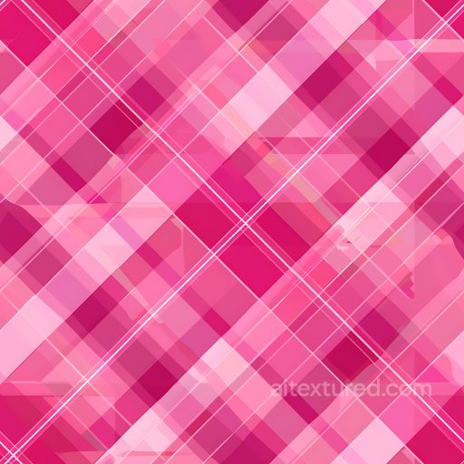 Seamless 3D PBR Texture of Abstract Pink Plaid Fabric Pattern texture preview