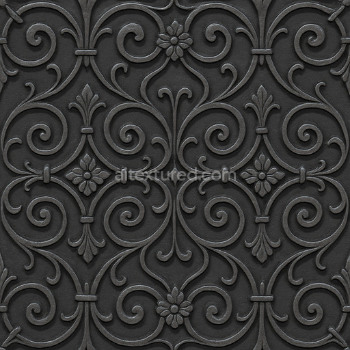 Ornate Iron Texture Seamless 1024X1024
