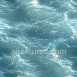 seamless Seamless 3D PBR Texture of Realistic Shallow Ocean Water with Gentle Waves and Sun Highlights texture 8k free download PBR