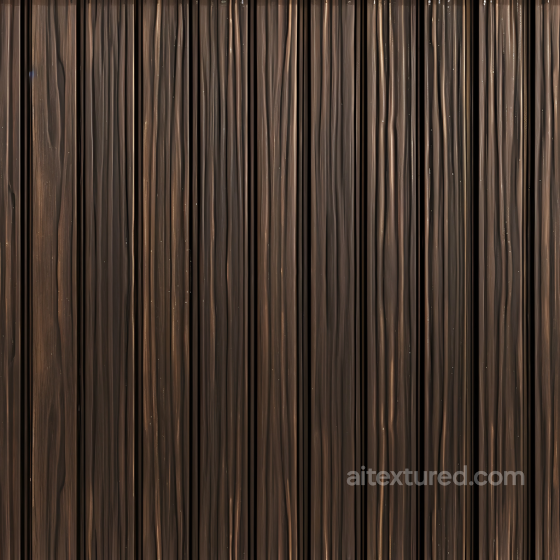 Dark Pine Wood Planks PBR Texture with Vertical Grain Wood texture preview