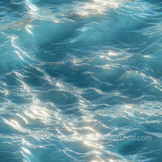 Water PBR Texture Featuring Realistic Ocean Surface with Dynamic Waves and Sunlight Refle… Water texture preview