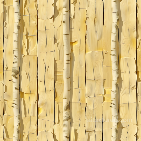 Birch Wood Planks Texture with Natural Grain and Bark Details Wood texture preview