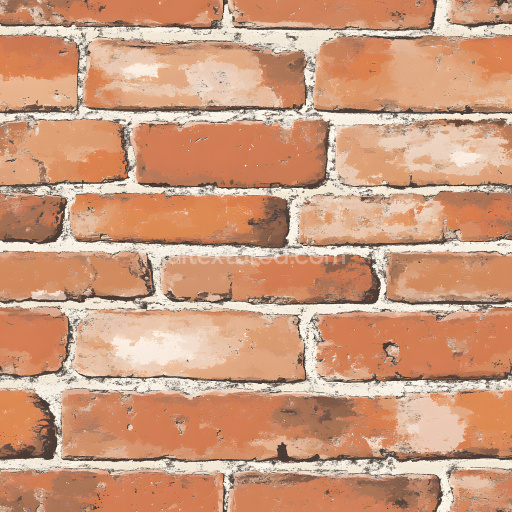 Seamless 3D PBR Cracked Red Brick Wall Texture with Weathered Details