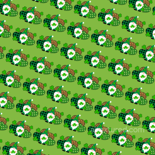 Featuring St Patrick Gnomes and Shamrock Pattern seamless St patrick PBR texture