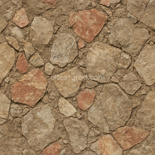 Preview — Seamless 3d texture PBR 8k breccia fractured rough natural stone surface