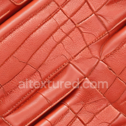 seamless Seamless 3D PBR stitched glossy orange patched leather texture with detailed grain and creases texture 8k free download PBR
