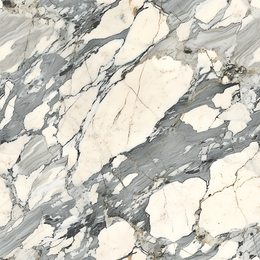 Seamless Arabescato Corchia natural marble PBR texture with bold veins and creamy white background