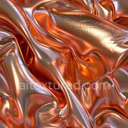 seamless Seamless 3D PBR Texture of Orange Glossy Wrinkled Fabric with Reflective Shine texture 8k free download PBR