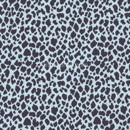 Seamless 3D PBR Texture of Stylized Blue and Black Leopard Print Fabric Pattern