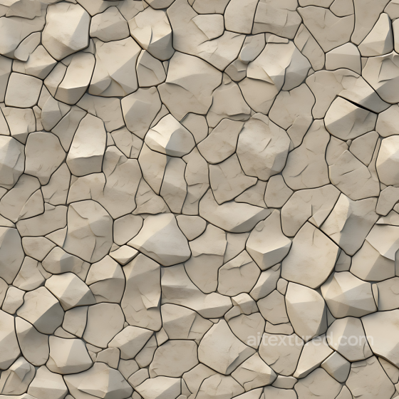 Weathered Stone Wall PBR Texture with Beige Cracked Rocks Stone texture preview