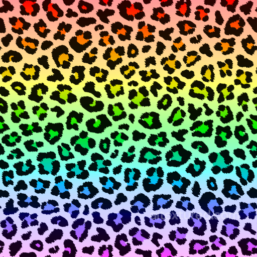 Of Vibrant Rainbow Gradient Leopard Print Pattern seamless Leopard Print PBR texture
