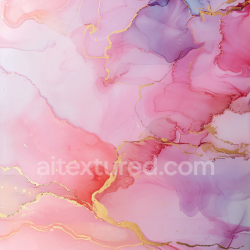seamless Seamless 3D Alcohol Ink PBR Texture Featuring Delicate Pink and Violet Layers with Elegant Gold Veins texture 8k free download PBR