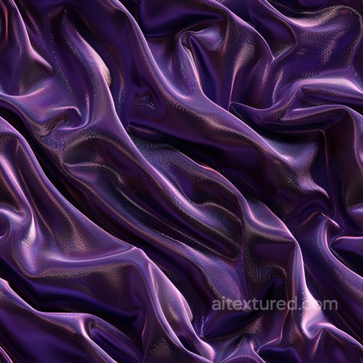 Seamless 3D PBR Texture of Glossy Purple Satin Fabric with Iridescent Sheen texture preview