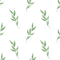 seamless Seamless 3D PBR Texture of Soft Watercolor Greenery Leaves on White texture 8k free download PBR