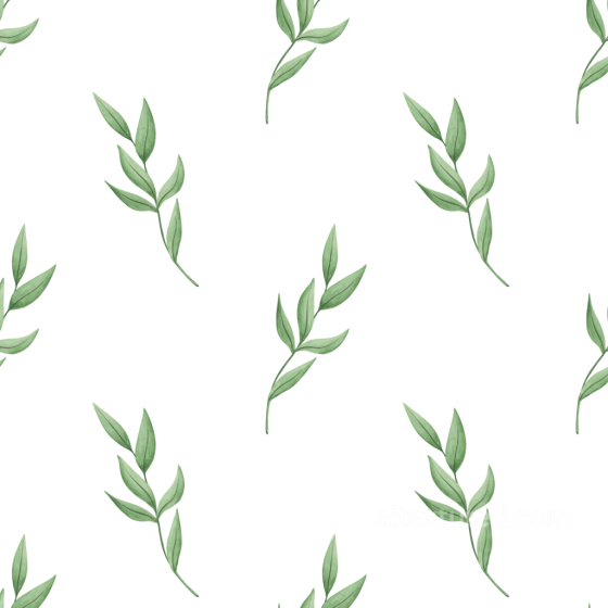 Soft Watercolor Greenery Leaves on White Seamless Texture watercolor greenery texture preview