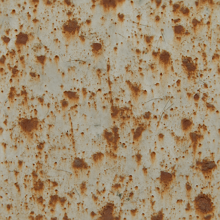 Rust Spots And Rust Streaks With Surface Rust And Rust Flakes Detailing seamless PBR texture preview