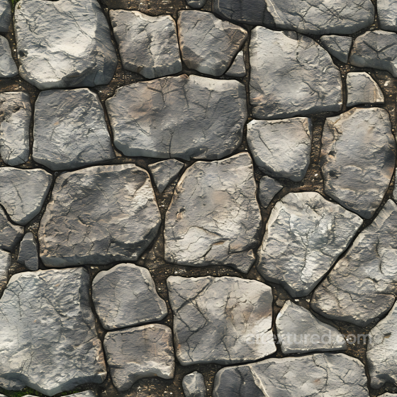 Weathered Stone Wall PBR Texture with Cracked gray Stones Stone texture preview