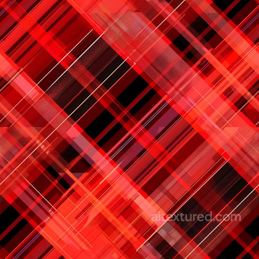 Seamless 3D PBR Red Plaid Fabric Texture with Black and Orange Accents texture preview
