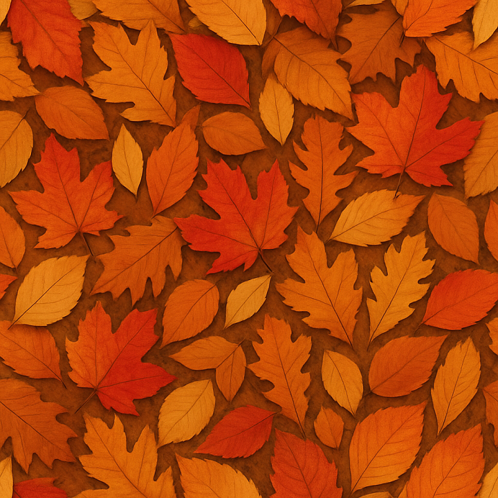 Autumn Leaves seamless PBR texture preview