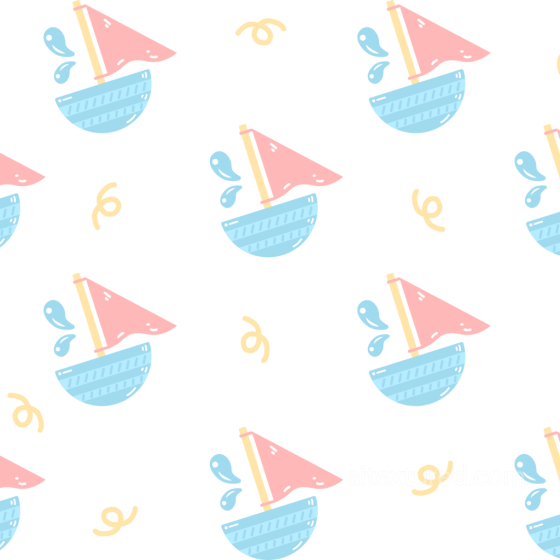 with Baby Boy Blue and Pink Boat Pattern Baby Boy texture preview