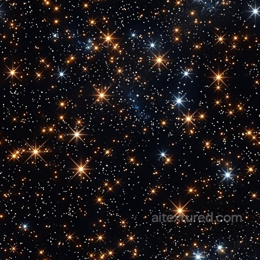 Seamless 3D PBR Texture of Glossy Starry Sky with Bright Highlights texture preview